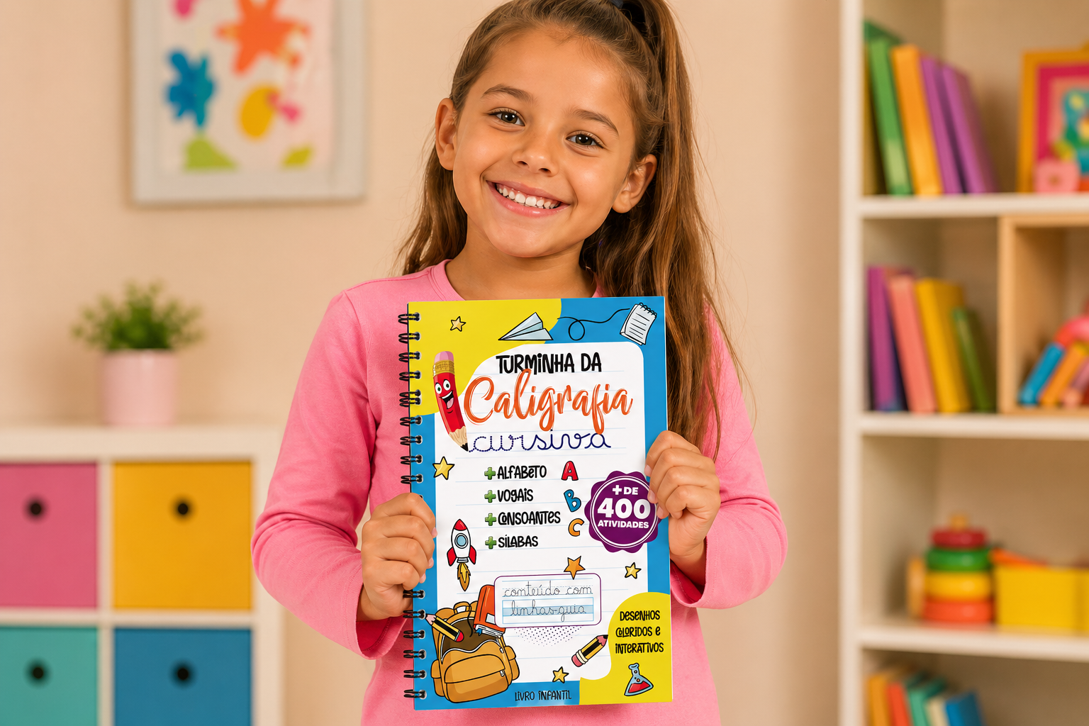 Criança com caderno Mundo Papière
